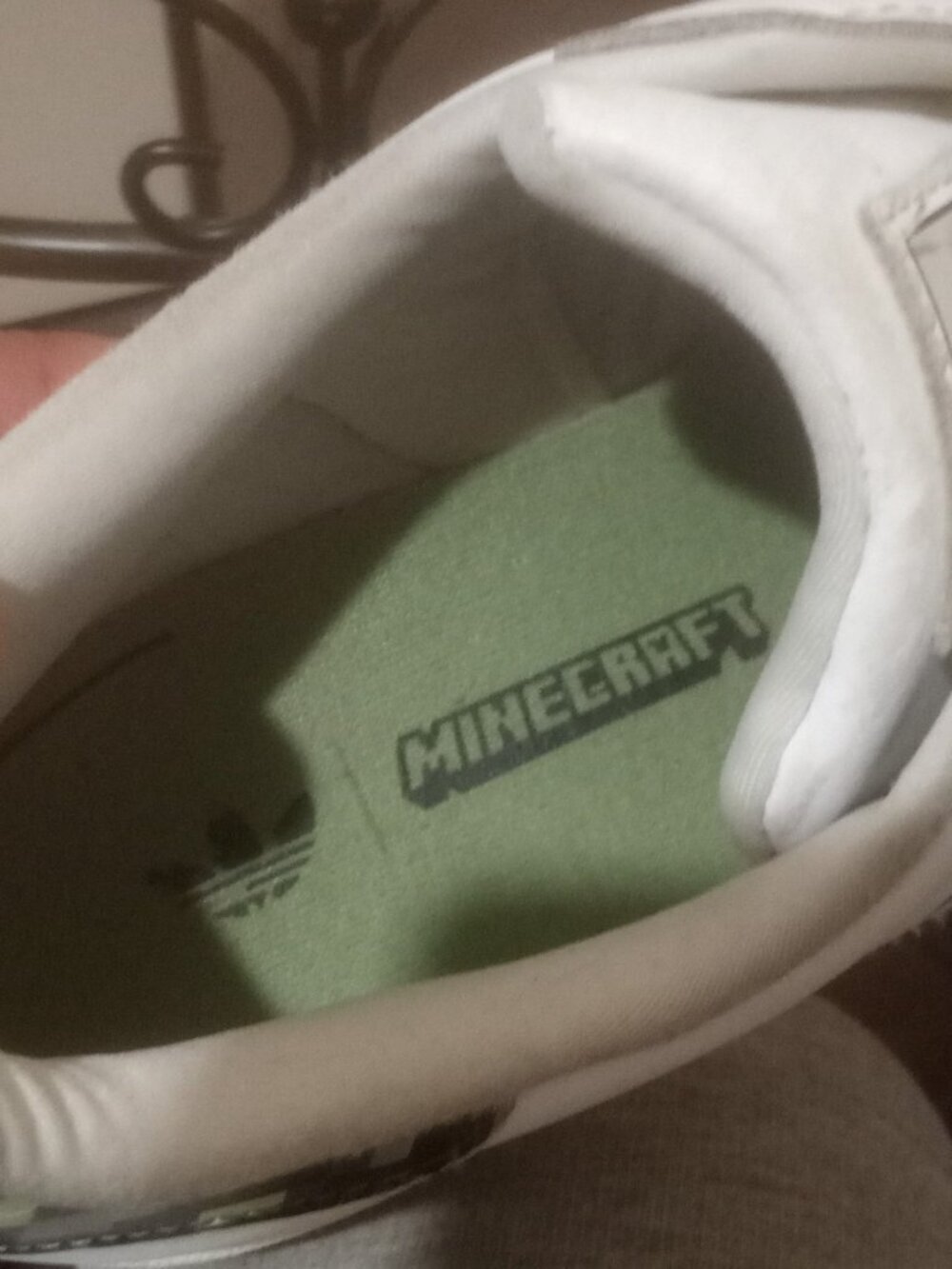 Kids Size 5.5 Adidas Superstar II J MINECRAFT White Black Shoe JQ8749 - Picture 12 of 13